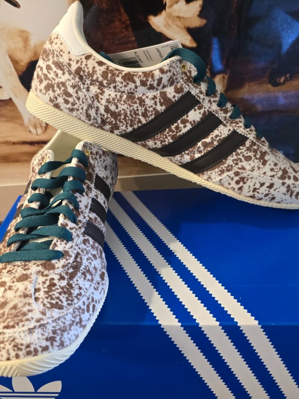 adidas Originals Japan KJ2397 White Dark Brown Pony Hair Shoes Mens Sz 10 NEW